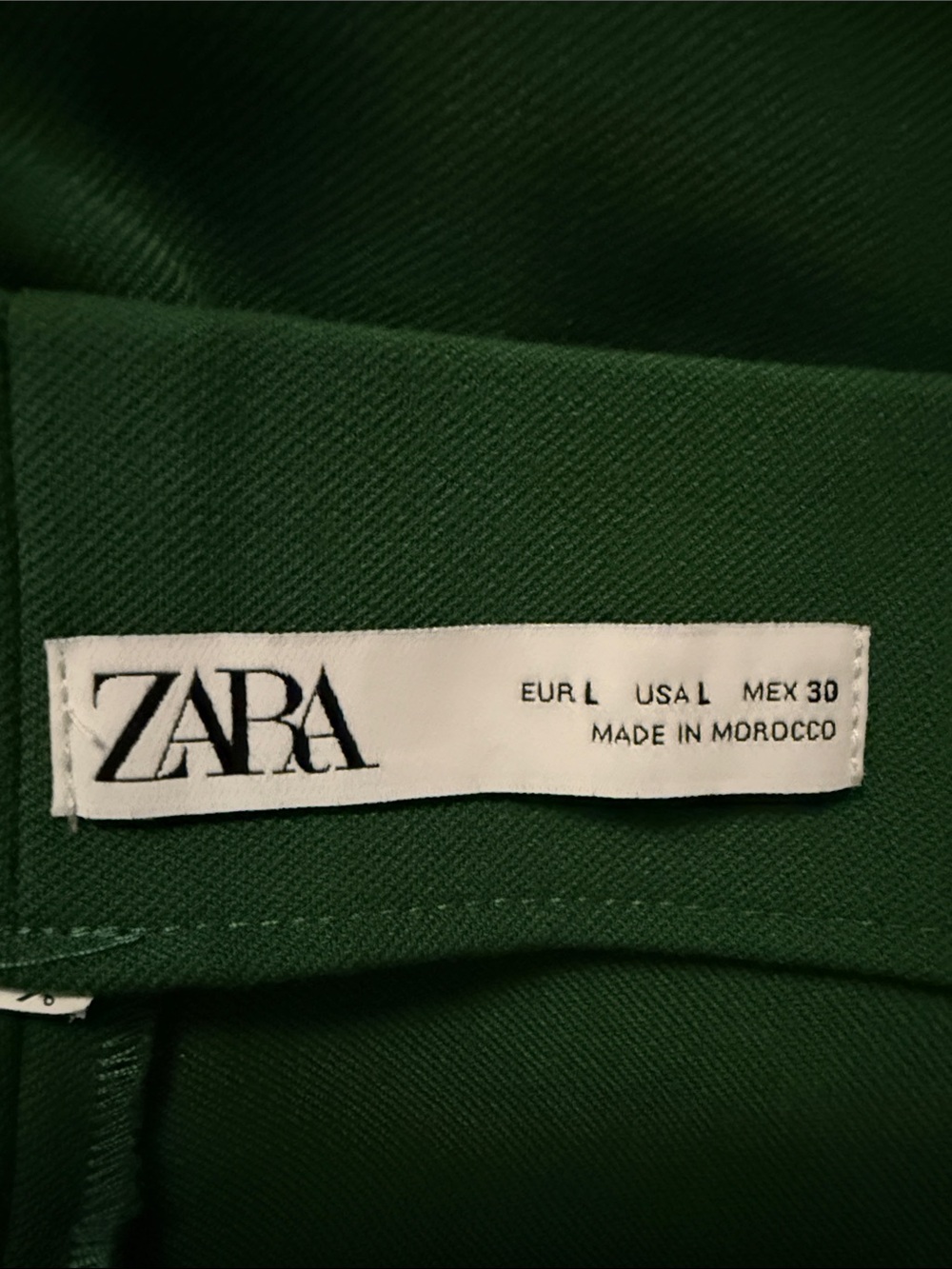 Zara Emerald Green High-Waist Midi Skirt with Side Slit - Picture 8 of 8